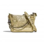 Chanel Gold Calfskin Gabrielle Hobo Small Bag