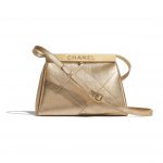 Chanel Gold Calfskin Kiss-Lock Bag