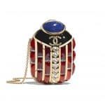 Chanel Gold:Blue:Red Resin:Strass Scarab Evening Bag