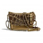 Chanel Gold:Copper Sequins:Calfskin Gabrielle Small Hobo Bag