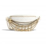 Chanel White All About Chains Waist Bag