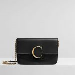 Chloe Black C Clutch with Chain Bag