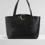 Chloe Black Medium Zipped C Tote Bag