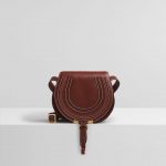 Chloe Brown Shiny/Suede Calfskin Mini Marcie Bag