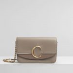 Chloe Motty Grey C Clutch with Chain Bag