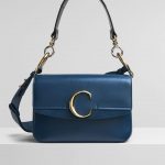 Chloe Navy Ink Small C Double Carry Bag