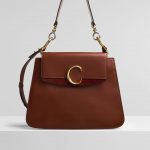 Chloe Sepia Brown C Medium Shoulder Bag