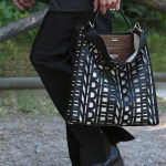 Fendi Black Perforated Peekaboo X-Lite Fit Bag - Spring 2020