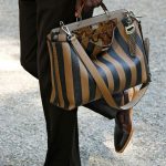 Fendi Black/Brown Striped Peekaboo Bag - Spring 2020