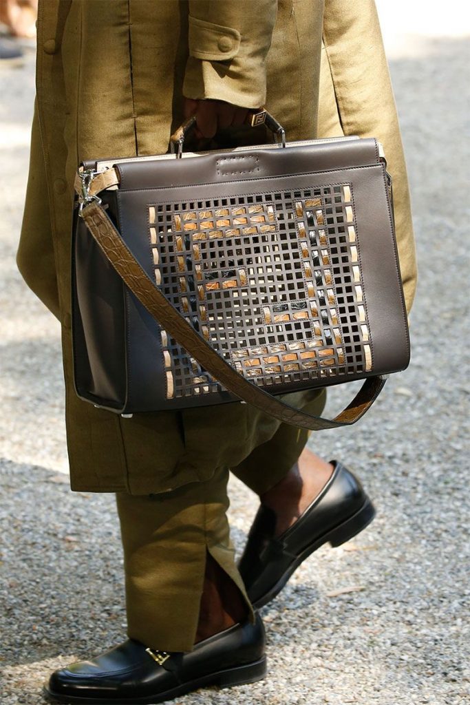 Fendi Brown Perforated Peekaboo Bag - Spring 2020