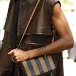 Fendi Brown Striped Mini Shoulder Bag - Spring 2020