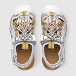 Gucci Leather Sandals and Mesh with Crystals