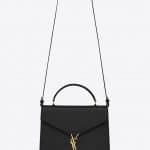 Saint Laurent Black Cassandra Top Handle Medium Bag