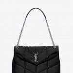 Saint Laurent Black LouLou Puffer Medium Bag