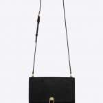 Saint Laurent Black Suede Carre Satchel Bag