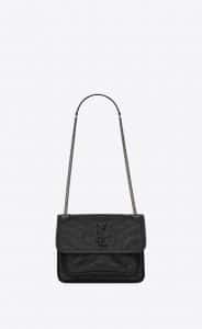 Saint Laurent Black Vintage Leather Niki Baby Bag