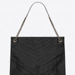 Saint Laurent Black Vintage Leather Niki Large Shopping Bag