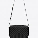 Saint Laurent Black Y Quilted Joan Satchel Bag