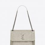 Saint Laurent Blanc Vintage Leather Niki Medium Bag