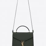 Saint Laurent Dark Green Cassandra Top Handle Medium Bag