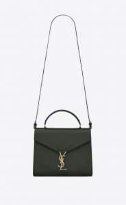 Saint Laurent Dark Green Cassandra Top Handle Medium Bag