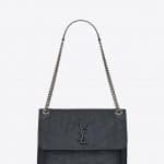 Saint Laurent Dark Smog Vintage Leather Niki Medium Bag