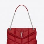 Saint Laurent Eros Red LouLou Puffer Medium Bag