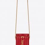 Saint Laurent Eros Red Quilted Patent Vicky Vanity Bag
