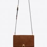 Saint Laurent Moka Suede Carre Satchel Bag