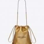Saint Laurent Pale Gold Teddy Bucket Bag