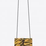 Saint Laurent Yellow Embossed Zebra Print Small Kate Bag