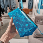 Louis Vuitton Turquoise Lace Monogram Pouch Bag