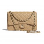 Chanel Beige Jumbo Large Classic Flap Bag