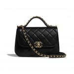 Chanel Black Chain Infinity Top Handle Bag