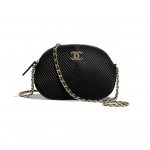 Chanel Black Chevron Small Camera Case Bag