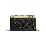 Chanel Black Lambskin Evening Bag