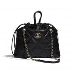 Chanel Black Lambskin Small Shopping Bag