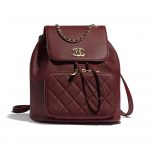 Chanel Burgundy Business Affinity Backpack Bag