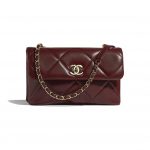 Chanel Burgundy Trendy CC Maxi Flap Bag