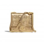 Chanel Gold Metallic Calfskin Mini Flap Bag
