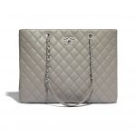 Chanel Gray Calfskin Large Shopping Bag