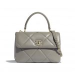 Chanel Gray Trendy CC Maxi Small Top Handle Bag
