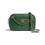 Chanel Green Chain Infinity Camera Case Bag