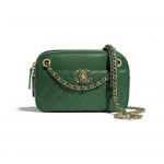 Chanel Green Chain Infinity Camera Case Bag