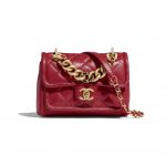 Chanel Red Lambskin Flap Bag