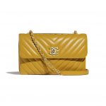 Chanel Yellow Chevron Trendy CC Flap Bag