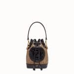 Fendi Beige:Black Perforated Mon Tresor Bag