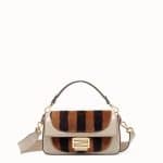 Fendi Beige/Brown/Black Patent:Sheepskin Baguette Bag