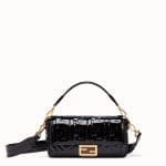 Fendi Black Vinyl Baguette Bag