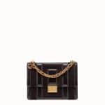 Fendi Black:Brown Leather:Suede Kan U Small Bag